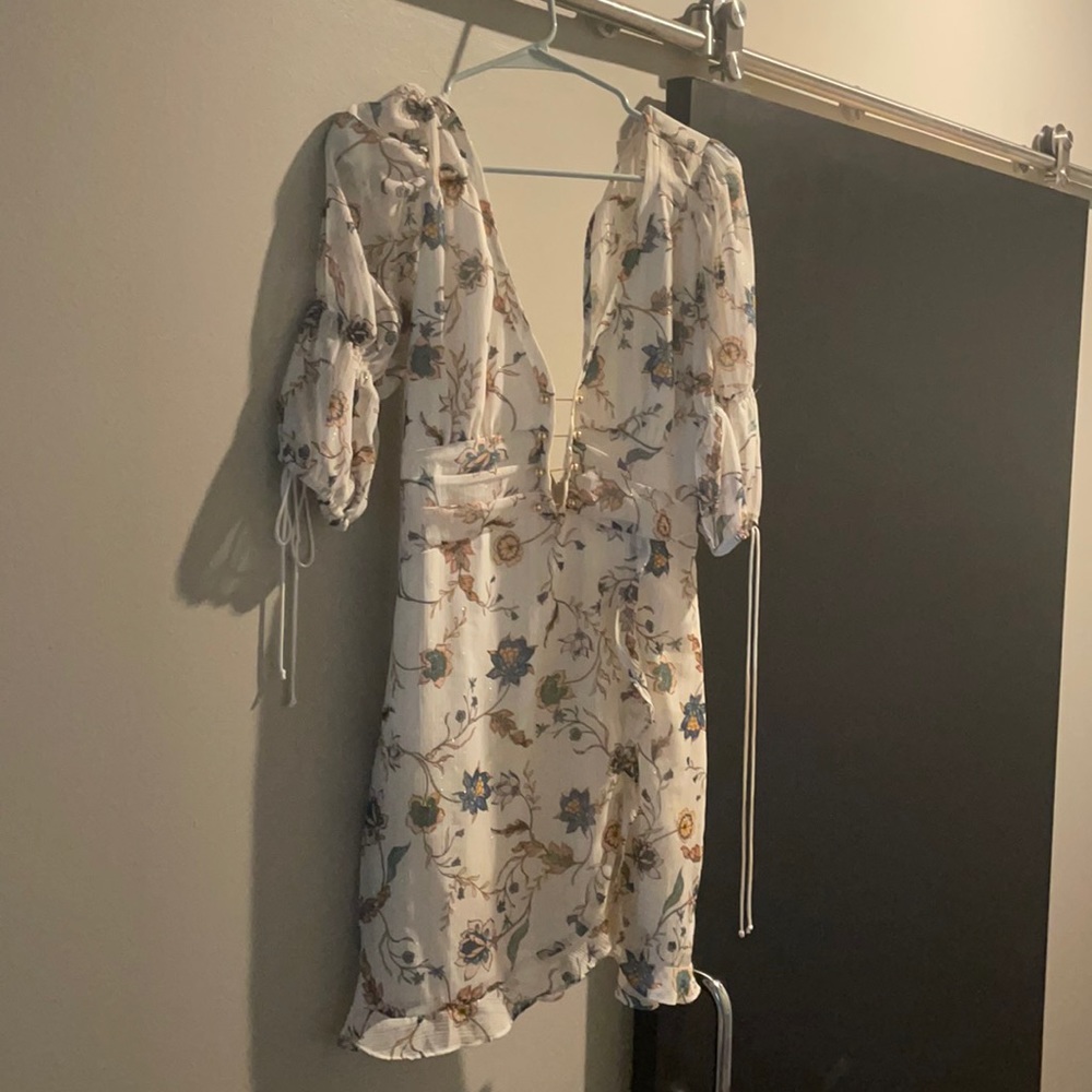 For Love and Lemons Floral Gold Dress